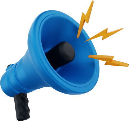 3d rendering megaphone