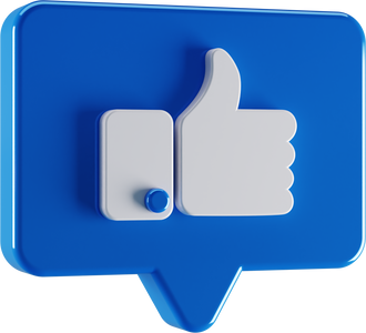 3D like icon with speech bubble